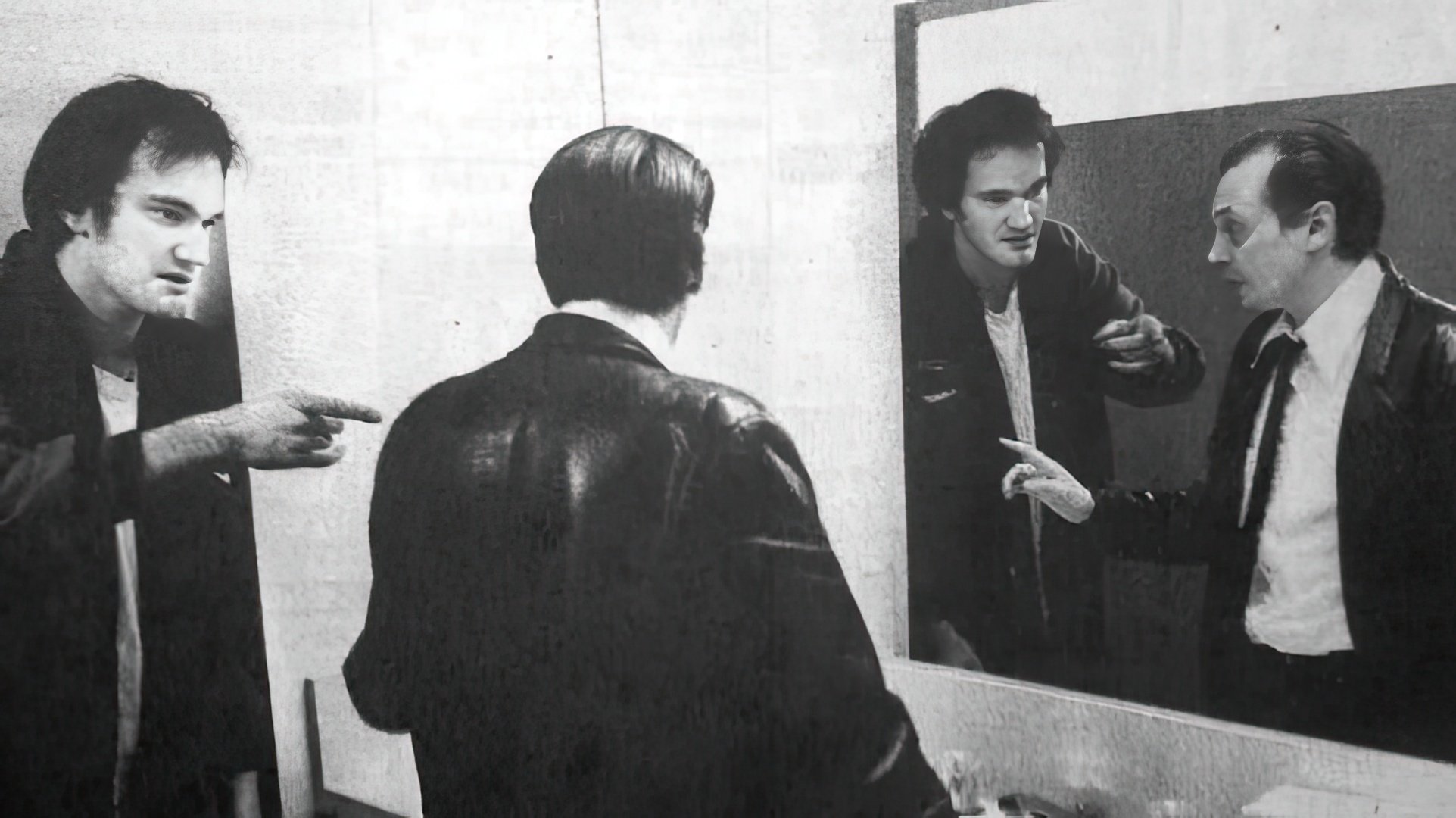 Quentin Tarantino și Steve Buscemi pe platoul de filmare al 'Reservoir Dogs'